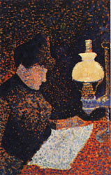 Paul Signac Woman by Lamplight